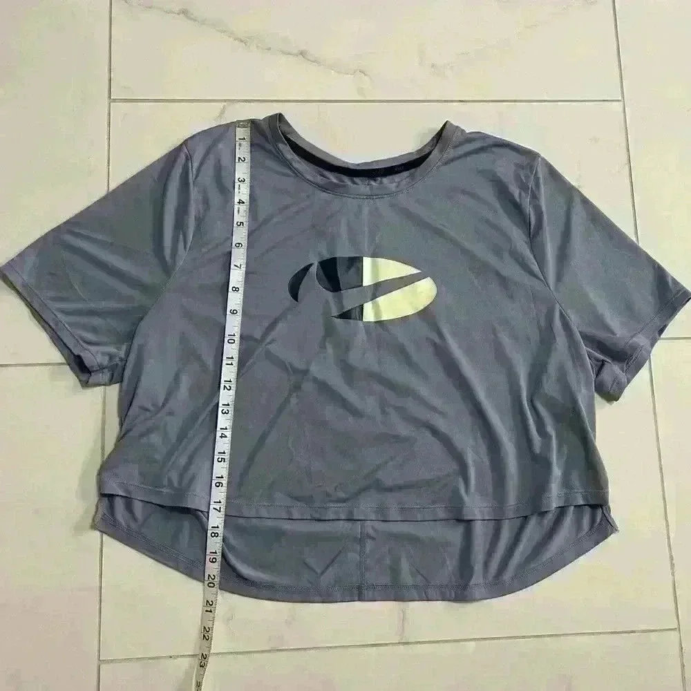 Nike Women's Plus Size Dri-Fit One Cropped Top Ashen Slate 1X